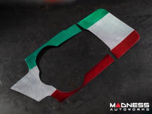 Alfa Romeo Giulia Center Console Trim Set - Carbon Fiber - Two Piece Kit - Italian Theme - Pre '20 - Feroce Carbon